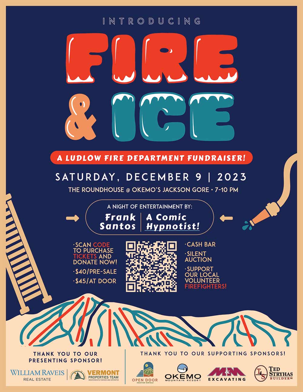 "Fire & Ice" fundraiser for the Ludlow, Vermont Fire Department